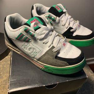 DC green and pink sneakers